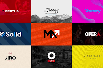 do modern minimalist logo design with vector source files