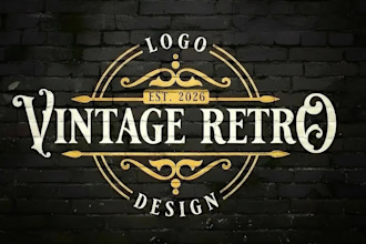 design retro vintage badge logo