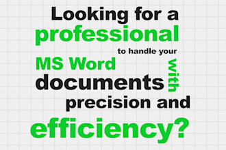 do ms word document designing, editing, and templates