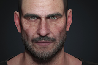 model 3d realistic character 3d game in blender unreal engine zbrush