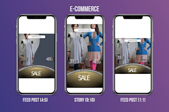 do instagram reels, posts and stories with motion graphics