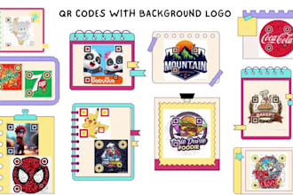create all type of qr code with background logo in 1 hour