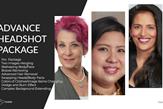 professionally retouch your headshot photo to make it balanced and professional