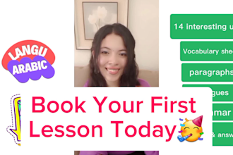 help you learn arabic in 20 hours with a native and syllabus