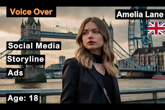 do social media story telling ads teenage british voice over