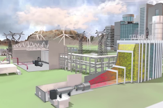 create 3d industrial animation for wind turbine solar energy product demo