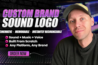 design a custom audio logo and sonic branding for your brand