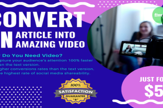 convert your article to an amazing full HD video