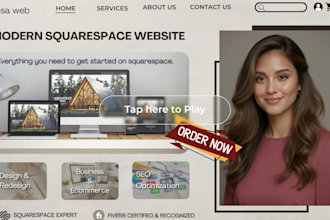 build squarespace website design or redesign squarespace website development