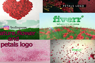 amazing youtube intros revealed with petals and flowers logo animations