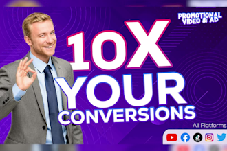create converting facebook, tiktok and promotional video ads