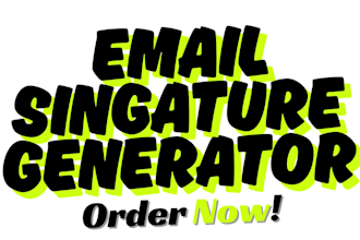 develop a custom email signature generator for your team
