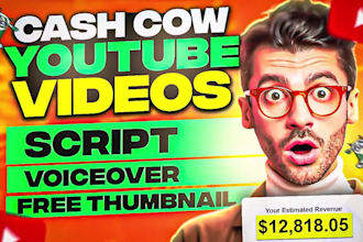 create top 10 cash cow faceless videos, and cash cow youtube automation channel