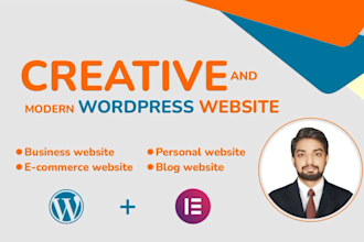 create elementor website,redesign wordpress with elementor pro or wordpress blog