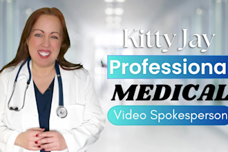 be your american female video spokesperson in medical setting