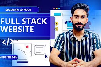 do full stack website development as full stack website developer for saas