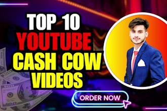 create professional youtube cash cow videos and cash cow videos editing