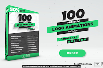 make 100 clean and simple premium logo animation intros