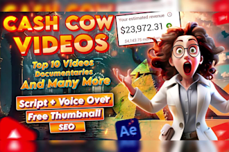 create engaging youtube cash cow videos and top 10 channel