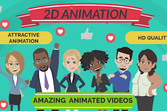 create 2d animated explainer video for marketing and sales
