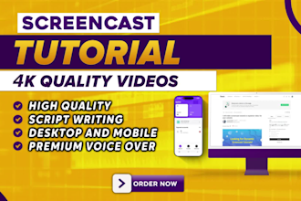 make screencast tutorial or explainer video for your website