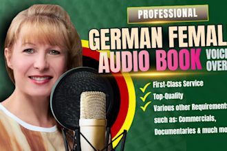 record a calming german female voice over for meditation and audiobooks