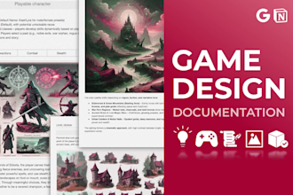create a game design document for your game idea