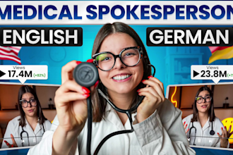 create a german or english medical spokesperson or doctor video