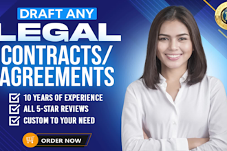 be your business lawyer and draft legal contract, agreement