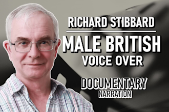 record your british male documentary voice over absolutely no ai