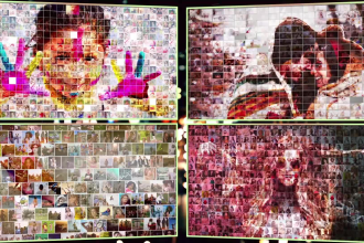 do an amazing photo mosaic photo slideshow video