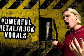 record powerful rock vocals for you, male rock singer