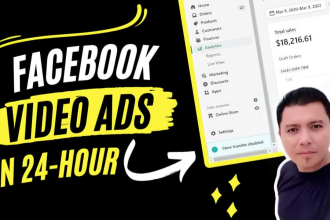 create shopify facebook video ads for dropshipping products