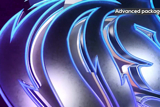 do 2d 3d animated logo intro video youtube gaming in 24hours