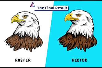 recreate, redesign, redraw logo or image by vector tracing