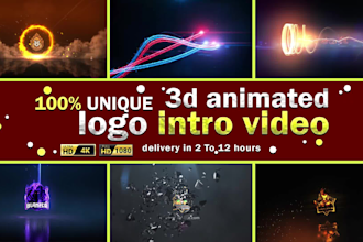 create 3d animated logo intro video