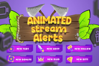 create awesome animated twitch alert for your stream