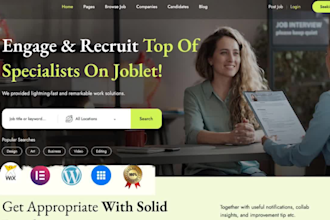 create recruitment website, job board website and healthcare staffing website