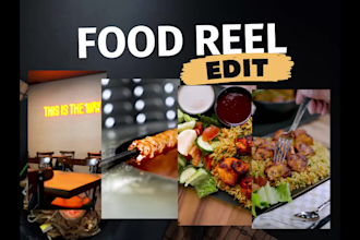 edit eye catching food and restaurant reels