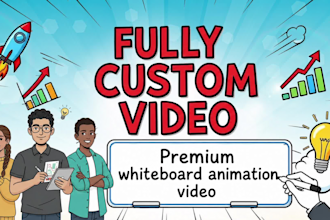 create custom whiteboard animation explainer video
