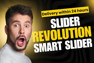 create or fix slider revolution and smart slider for wordpress website