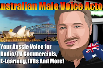 record an australian male voice for youtube, commercial, and elearning