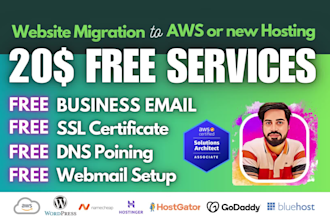 migrate wordpress or any website to AWS or new host domain transfer move backup