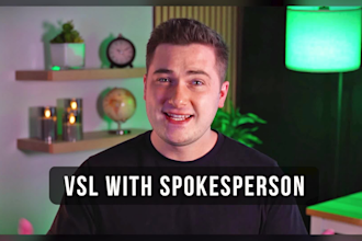 create a vsl video sales letter with american spokesperson