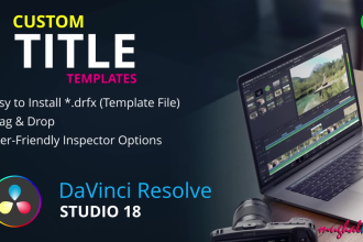 make custom title templates in davinci resolve 18