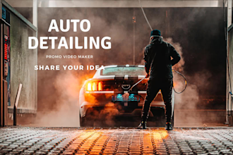 create custom car wash or auto detailing video short ads