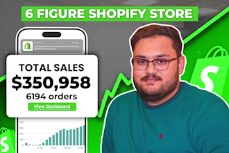 make 6 figure shopify dropshipping store or shopify website