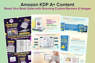 design custom amazon KDP aplus content for enhanced book listing, KDP a plus