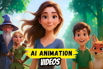 create ai kids story animation, persistent asset, lock magic light, 3d blender