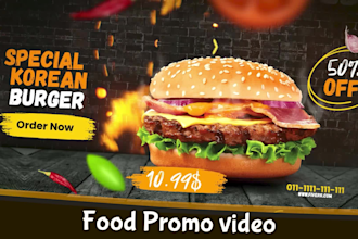 make food promo video or food promo ads